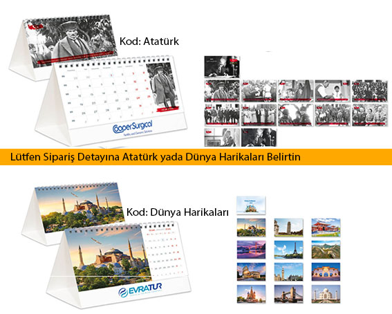 13 yapraklı Piramit Takvim Atatürk - Dünya